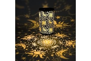 Diealles Shine Latarnia solarna do użytku na zewnątrz, wodoszczelna IP44, wisząca/stojąca, na balkon, dekoracja ogrodowa (słońce i księżyc)