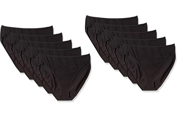 Amazon Essentials Femme Culotte en Coton Taille Haute (Disponible en Grande Taille), Respirant