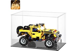 Huijintao Vitrine Acrylique, Vitrine Exposition Transparent, Vitrine Figurine, Vitrine pour Collection, vitrine Voiture Miniature pour Figurines, Jouets, Objets de Collection, Noir (37x28x31 cm)