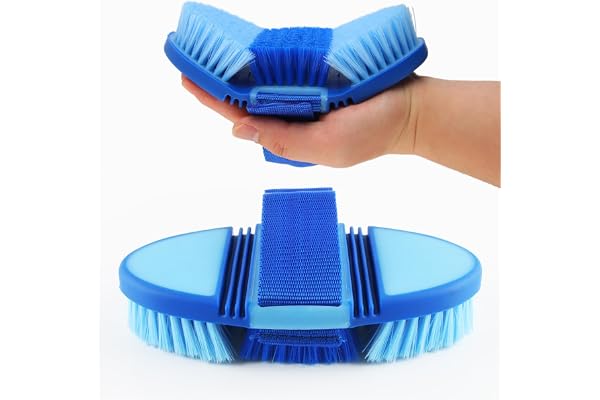 Brosse de Cheval, Hillylolly Brosse Douce Cheval, Poil, Massage, Pansage, Chevaux Mue, Racines, Accessoires de Nettoyage Chevaux (Bleu)