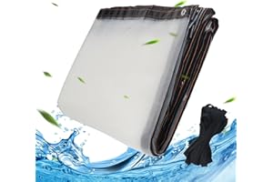 Luabue 2x1M Lona Impermeable Transparente con Ojales plasticos Lona Transparente Exterior para Exteriores, Impermeable, Aislamiento de Plantas, Resistente al Polvo