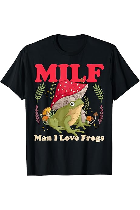 Retro Frog Milf Man I Love Frogs T-Shirt : Amazon.co.uk: Fashion