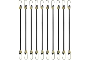 Dorart Home 8pcs Pulpos Elasticos 24 cm Degomas Elasticas con Gancho, Cuerda Elastica, Pulpos Elasticos Transporte para Atar y Asegurar Objetos Pequeños Cuerda Elástica Negro