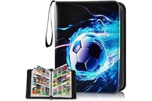 ENAIAH Album na karty kolekcjonerskie, 50 stron, na 900 kart piłkarskich – segregator kolekcjonerski na karty, do przechowywania kart kolekcjonerskich, kompatybilny ze wszystkimi rodzajami kart (E)