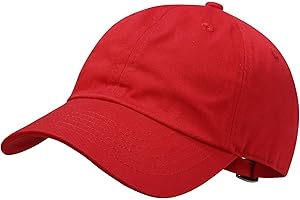 GADIEMKENSD Kids Plain Baseball Cap Unconstructed Fit Washed Cotton