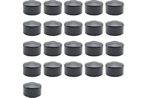 Enkotrade 21 Stück Zaunkappen Anthrazit für Außenmaß Ø 60mm, Rohrkappen aus hochwertigem Kunststoff, Pyramide Rund Zaunpfostenkappen Pfahl Deckel Zaunabdeckung