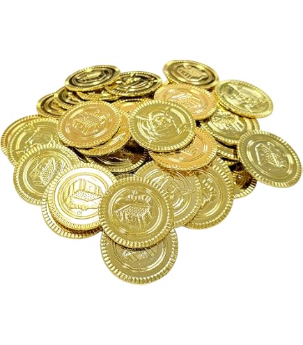 Amscan Tesoro Del Pirata - 72 Monete Color Oro Per Feste A Tema, Cacce Al Tesoro E Regali Per Bambini 4-8 Anni - 3