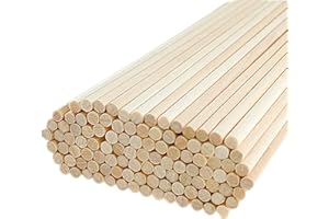 ZHIYE 100 Packs Dowel Rods 15cm x 4mm Craft Sticks Unfinished Natural Wood for DIY Craft and Art Work