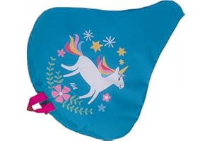 ‎LIIX Liix Sattelbezug Happy Unicorn wasserdichte Einhorn Satteldecke für alle Sattel geeignet