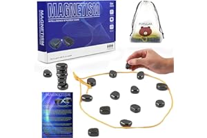 WAYBWZDQ Magnetisches Kinderschachspielzeug,Schachbrett Magnetisch Magnetisches Schachspiel mit Spielseil,Magnetspiel Spiel,Magnetic Schachspiel,Magnetisches Schachspiel für Kinder und Erwachsene (A)
