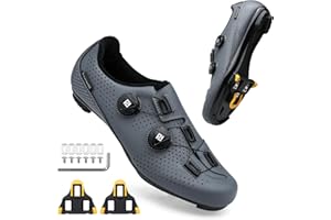 Feyenold Zapatillas de Ciclismo para Hombre y Mujer, compatibles con Pedal SPD-SL e instalación Compatible SPD/Look KEO Cleats