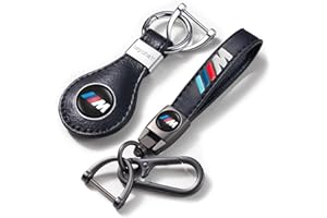 ILOME Car Keyring, Leather Keychin replacement for Car, SUV, Auto, Unisex Keyring for Car Accessories