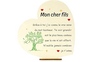 FAJUXIS Cadeau pour Mon Fils Carte De Fil en Bois Cadeau Noel Ado Cadeau Fils Cadeau Ado Garçon Idee Cadeau Ado Cadeau Fils Anniversaire Fils Cadeau Original Cadeau Personnalisé Fils Cadeau Adolescent Garçon