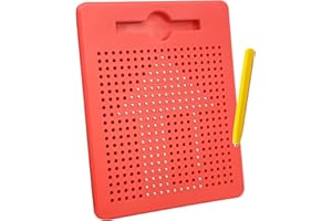 TCVENTS Magnetic Drawing Board for Kids, Drawing Board with Magnetic Balls & Pen Toys for Girls Boys 3 4 5 6 7 8+ Year Old Drawing Educational Gifts, Great for Travel- Red