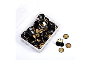 Inlefen 100pcs Push Pins,Push Pins for Cork Board for cards for drawing photo wall art for home office school Black