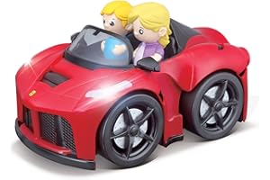 Bb Junior B16-81006 Bburago Ferrari Poppin Drivers Preschool Toy Car, Red