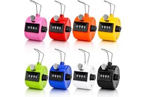 Tebery 12-pack handhållen pekräknare 4-siffrig mekanisk palmklickerräknare, nummerräknare/kannor poäng räknare/virkning för coaching, stickning, människor, knä, fiske, golf