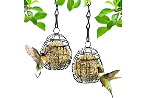 NVTRSD 2 Stück Futterspender Vögel, Vogelfutterspender, Meisenknödelhalter, Aufhängen Vogelfutterstation, Wildvogel-Futterspender, Wildvögel zum Aufhängen, Futterstation vögel ständer