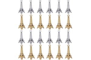 NBEADS 100 pz Tibetana Stile Torre Ciondolo, Ciondoli In Lega Accessori Vintage Della Torre Eiffel In Lega per Ciondoli Gioielli Collane Braccialetti Regalo Fai da Te