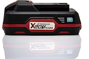 GRIZZLY TOOLS Parkside X20 V 2,0 Ah Lithium-Ion PAP 20 A1 Indicateur de niveau de charge Batterie de rechange pour appareils Outils avec câble de charge 21,5 V 2,4 A Chargeur PLG 20 A1 (batterie)