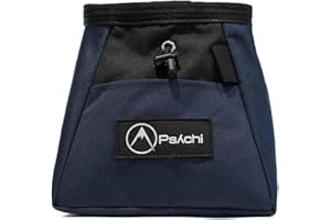 Psychi OG Rock Climbing Chalk Bag Bouldering Bucket | Zip Storage Pocket for Finger Tape & Climbing Brush, Carry Strap | For Climbing Bouldering Gym Weightlifting | Great for Loose Chalk & Chalk Balls