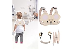 YIOMXHI Koala Guinzaglio per Bambini, Imbracatura di Sicurezza Bambini per Passeggiate 1.5m, Anello Girevole in Inossidabile a 360 Gradi, Anti Perso Corda, Spalline Regolabili, Bambino Imparare A Camminare