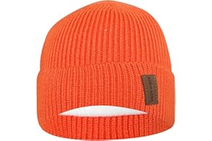 North Bund Winter Beanie Mütze Herren Damen Strickmütze Unisex Dickes Warmfutter Wintermütze Dehnbarer weicher Fleece Thermo
