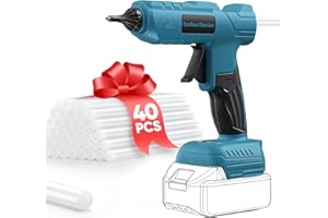 FAHEFANA 18V 200W Heißklebepistole Akku für Makita Akku, Klebepistole mit 40x11mm Klebestick, Schnelles Aufheizen, An/Aus-Funktion, Heißklebepistole Kabellos für DIY, Basteln, Haus(Kein Akku)