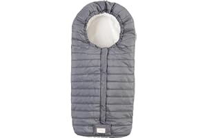 Nuvita 9658 Junior Slender | Sacco universale per passeggino | Massima Protezione dal Freddo da 6 a 36 Mesi (100cm) |Ultra Sottile, Leggero e Protettivo fino a -10°C | Grigio