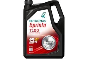 Petronas Sprinta T100 Olio Motore Minerale per Moto e Scooter 2 Tempi - Confezione da 5 Litri