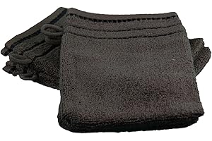Gözze - Lot de 4 Gants de Toilette, Berlin, 100% Coton, 17 x 24 cm - Chocolat