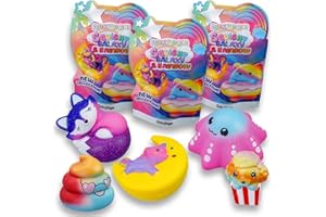 Sbabam, Doki Doki Squishy Galaxy And Rainbow, Giochi per Bambini da Edicola, Giocattoli Squishy, Piccoli Pupazzetti Morbidi in Gomma, Pack da 3 Bustine, Idee Regalo Bambino, da 3 Anni in su