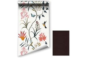 LZH-LP Carta da Parati Stacca e Incolla, 44.5x400CM Floreale a Contatto Carta da parati Autoadesiva per Uccelli Pellicola in Vinile Rimovibile con Toppa