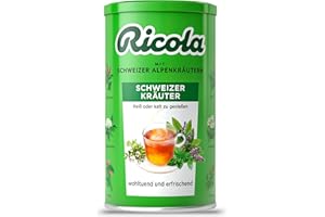 ‎RICOLA Ricola Instant Schweizer Kräuter-Tee heiß oder kalt, 1 x 200g, Teegetränk aus 13 Schweizer Bergkräutern, Instant-Getränkepulver Eistee