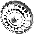 Tomario Kitchen Sink Plug Strainer Stainless Steel Strainers Sink Plugs Replacement for Food/Hair Catcher, Hole Diameter 78mm
