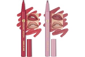 Jutqut Wasserfester Lipliner, Lippenstift Long Lasting, Waterproof Wischfest Lip Liner, Matte Liquid Lippenkonturenstift, High Pigmented Makeup Lip Pencil, Smooth Lippenliner, natürlich Lipstick #6+10