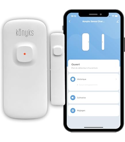 Konyks Priska Max 3 EU WiFi BT, geavanceerde functies V3, 16 A, verbruiksmeter, compatibel met Alexa en Google Home & Tuya, wit/rood