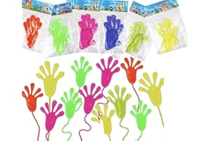 QZLSAYSL Gadget compleanno bambini，Gadget compleanno，Giocattoli Appiccicosi Della Mano, Mani Appiccicose Colorate, Regalo Di Compleanno Dei Bambini （32pcs -colore casuale）