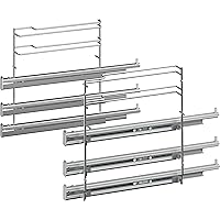 Bosch HEZ638300 Zubehör für Backöfen, Teleskop-Vollauszug 3-fach, Edelstahl, Made in Germany, 2