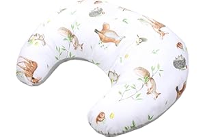 ‎TUPTAM TupTam Baby Stillkissen Klein mit Baumwoll-Bezug, Farbe: Waldtiere/Igel/REH/Fuchs/Kaninchen/Beige