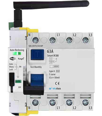 Miskall Contattore AC 230V 4P 63A – BCH8-63M Ultra Silenzioso E A Risparmio Energetico Per Impianti Domestici E Industriali