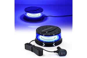 DINFU Luce blu auto lampeggiante luci base magnetica LED lampeggiante rotante 12v luce di avvertimento con magnetico e 3 metri di cavo per auto auto camion