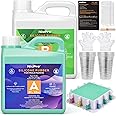 Nicpro 74oz/2188ml Silicone Mold Making Kit, Premium Platinum Liquid Silicone Rubber for Safe and Flexible Casting, Vibrant Jade Green Color, and Convenient Mold Housing and Mixing Cups
