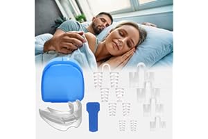 PUTAII Schnarchstopper Anti Schnarch, Anti-Schnarchschiene Schnarch-Mundstücken und Nasenklammer Nasendilatator, Magnet Nasen-Clip Gegen Schnarchen Verhindern Effektiv Zähneknirschen, Schnarchen (9PCS)