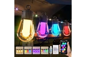 Traumheim 15M LED luces de hadas al aire libre de energía 20 RGB S14 bombilla, aplicación inteligente con 99 + modos y temporizador, para fiesta, boda, jardín, balcón （USB）