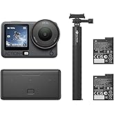 DJI Osmo Action 6 Gelişmiş Combo, 1/1.1 &Prime; Kare Sens&ouml;rl&uuml; Aksiyon Kamerası, f/2.0&ndash;f/4.0 Değişken Diyaframı, 2 Pille Uzatılmış P