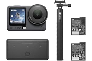 DJI Bundle Optimisé Osmo Action 6, caméra d’Action avec capteur carré 1/1,1″, Ouverture Variable, autonomie de la Batterie prolongée, caméra d’Action 4K idéale pour Les tournages en extérieur