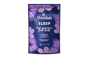 Westlab Sleep Sels de bain à la lavande et au jasmin - Sels d’Epsom et de la Mer Morte - 1 kg