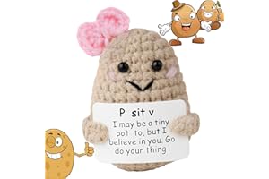 KAZGVN Funny Cute Potato Plush Doll With Card, Emotional Support Potato, Perfect for New Year, Birthday, Friends, Party Decoration, Good Luck Gifts