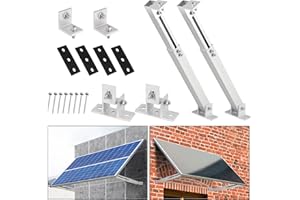 EVIEUN Support de Panneau Solaire avec Angle d'inclinaison Réglable de 10°à 60°, Le Fixation Panneau Solaire Inclinable Augmente l’efficacité, Adapté aux Toits Caravanes Bateaux, Supporte Panels Solar 600W
